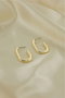 Heliophilia Silver Pendientes Ovalboru de Latón con Circón en Oro